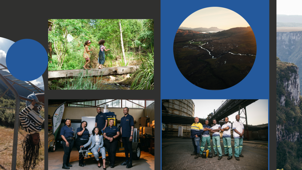 images for Kai connect brand identity. includes images of South Africa and SMEs supported by KAI